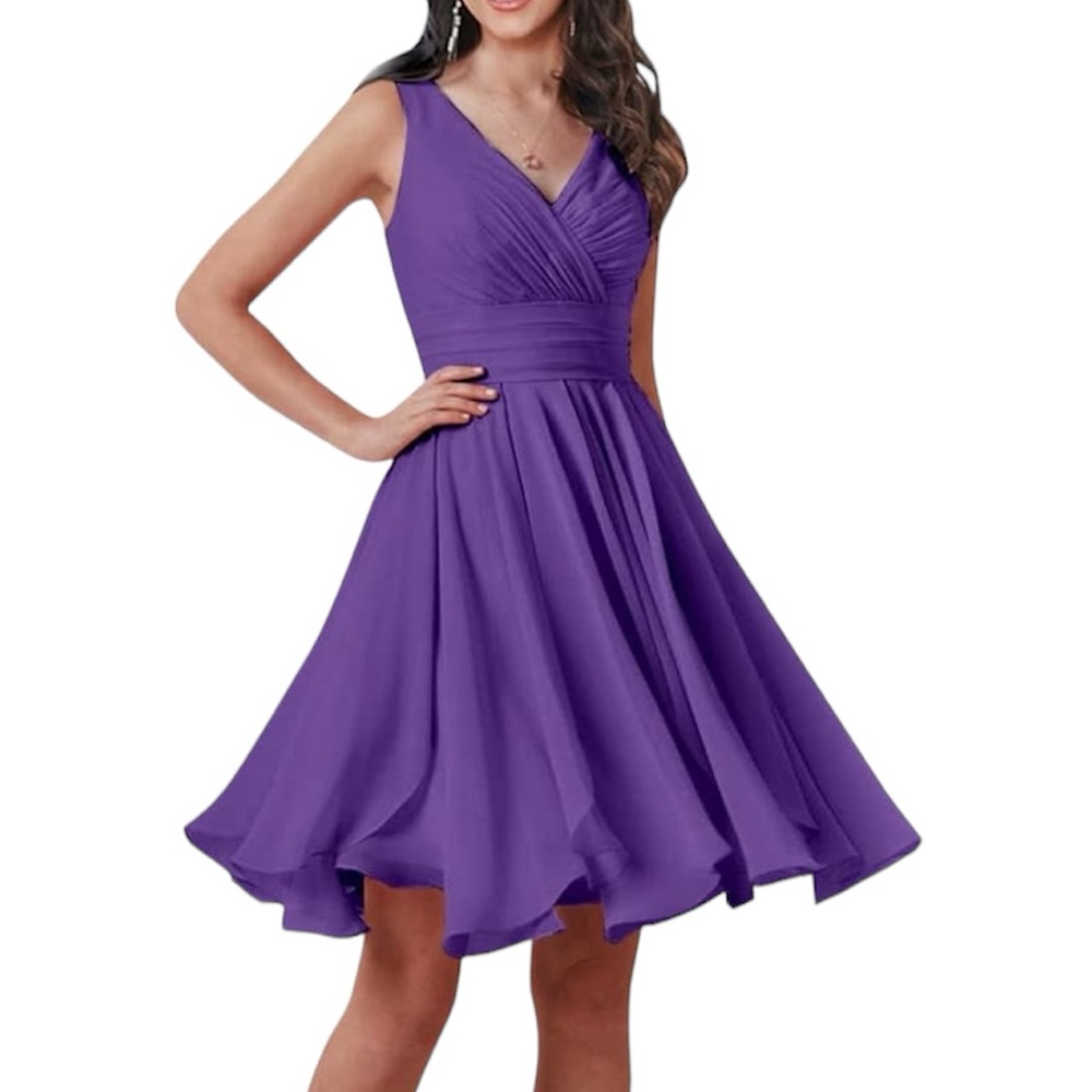 AW Bridal (NWT) Purple Wedding Guest or Bridesmaid Dress with Corset Back
